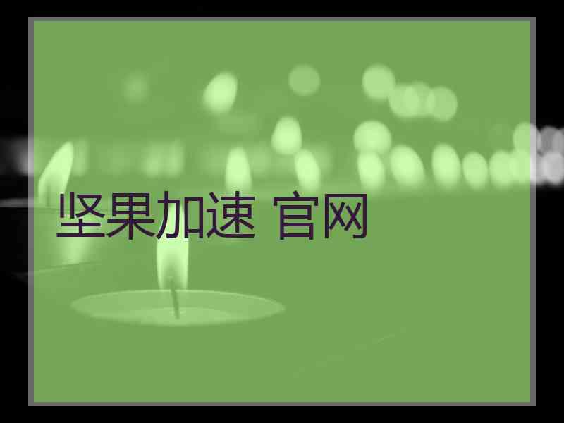 坚果加速 官网