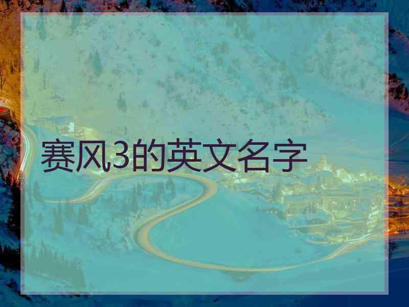 赛风3的英文名字