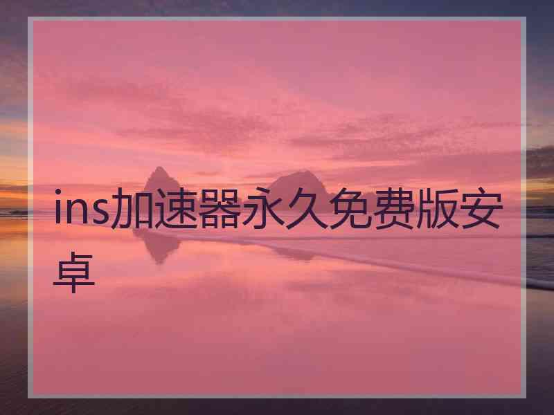 ins加速器永久免费版安卓