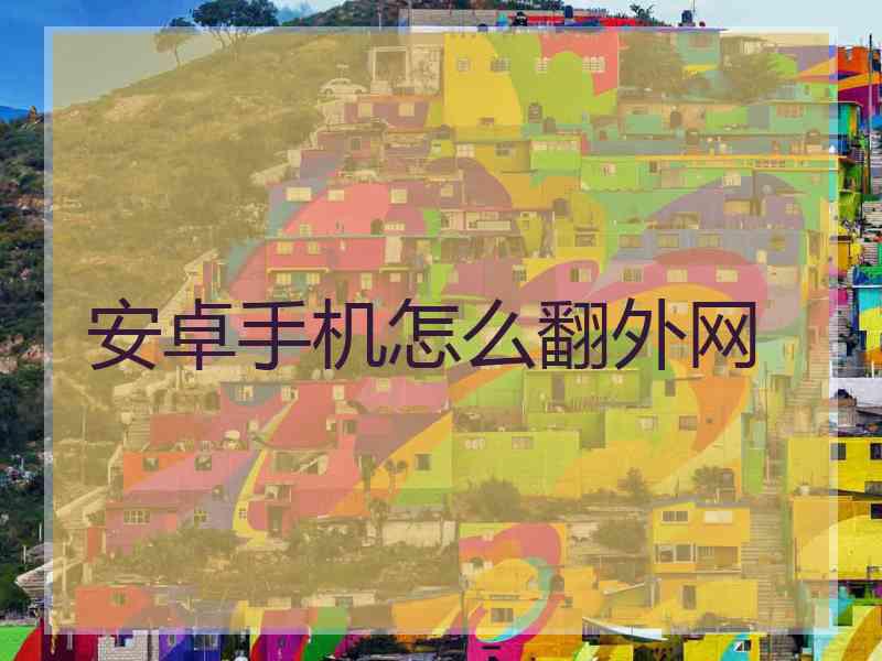 安卓手机怎么翻外网