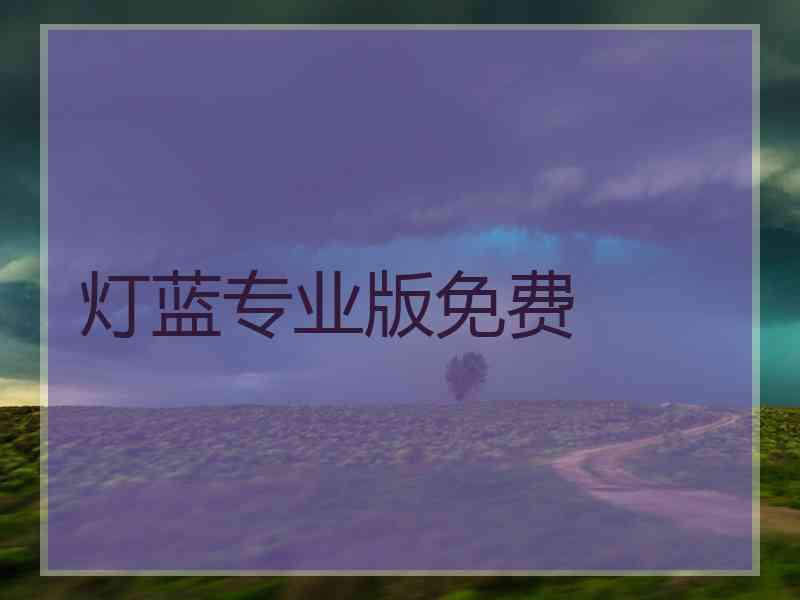 灯蓝专业版免费