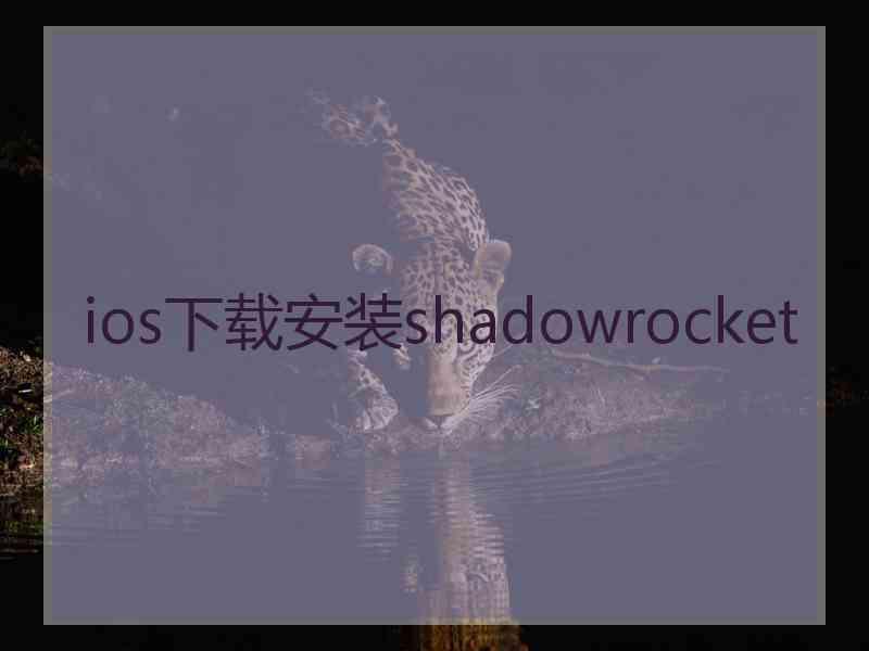 ios下载安装shadowrocket