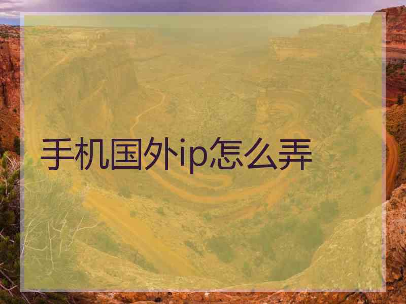 手机国外ip怎么弄